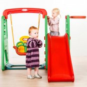 Elite Toys børn leger stativ rutchebane og gynge 160cm