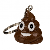 Emoji poop porcelæn nøglering
