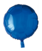 Folie ballon, rund, blå, 46 cm