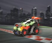 Plus Plus Glow in the Dark Go! Hot Rod - 240 Pieces