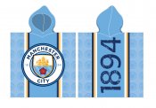 Manchester City Fodbold Badponcho 60x120 cm