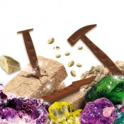 Science kit, finde forskellige mineraler