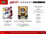 NHL ishockey Display Box 36-pak samlekort mvp Upper Deck 2021-22