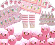 Festtaske i 5 dele i enhjørningsmotiver