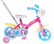 Gurli Gris Børn Cykel 10 tommer med støttehjul og cykel bar