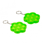 Pop It nøglering blomst grøn