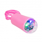 Lyserød diskolampe med farveskiftende LED-lys