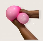 Super Soft Squishy Jumbo XL Neon Ball lyserød