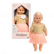 Skrållan talende dukke med lyst hår 45cm