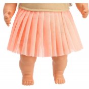 Skrållan talende dukke med brunt hår 45cm