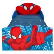 Spiderman seng med opbevaring og indbygget natlys