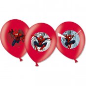 Spiderman balloner 6-pack latex 28 cm