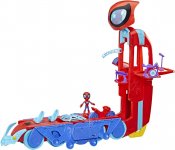 Spidey and his Amazing Friends Spider Crawl-R legesæt med lyd og lys 2 i 1 hovedkvarter og frodon