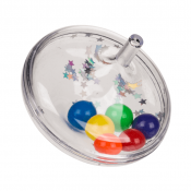 Spinning top med glitter og perler