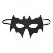 Superhelt glitrende maske sort