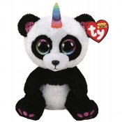 TY Stuffed Paris panda bærer med horn omkring 26 cm