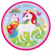 Unicorn papirplader 8-pak 23cm