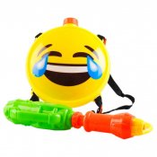 Vandpistol Emoji med vandtank rygsæk 1-pak