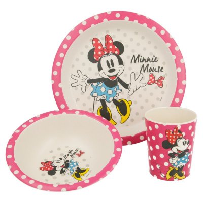 Minnie Mouse, ECO bambus, Aftensmad, 3 dele