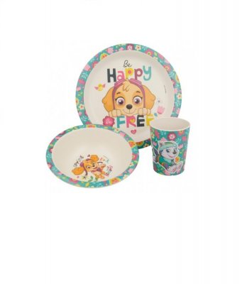 Paw Patrol Skye, ECO bambus, Aftensmad, 3 dele