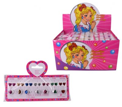 Modestickers Blomst & Hjerte, 7 stickers & 7 ringe