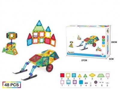 Magnetisk byggesæt - 48 dele - Magmaster