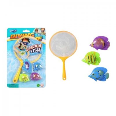 DYKKELEGETØJ FISK MED NET I BLISTER