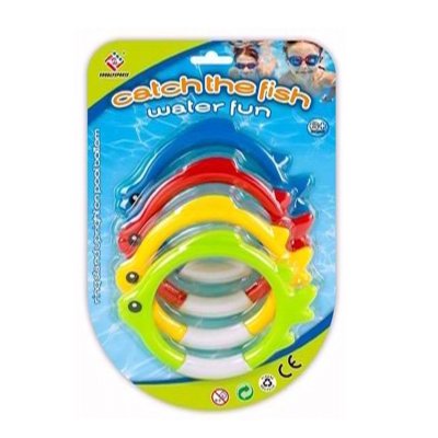 DYKKELEGETØJ FISK 4 STK 13 CM