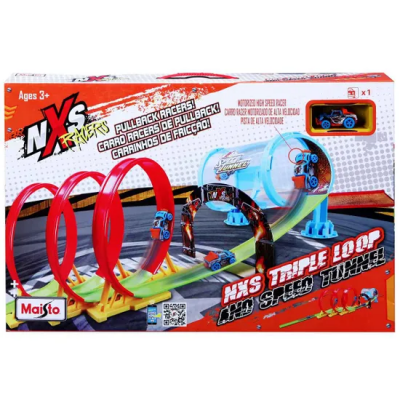 Bilbane og bil - Med 3 løkker og farttunnel