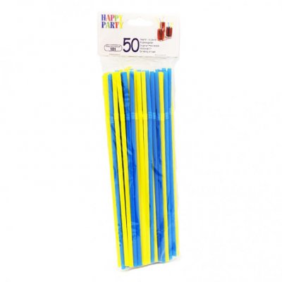 Blue/ yellow straws