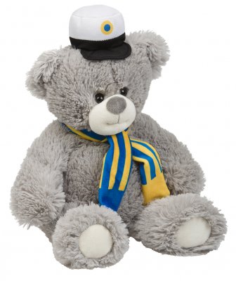 Student bamse grå, omkring 40 cm