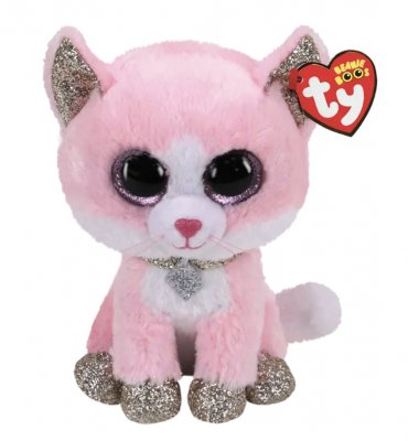 FIONA Lyserød Kat Bamse – Blød og Glitrende Krammevenlig Legetøj