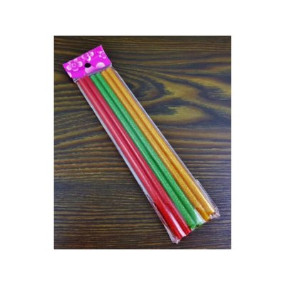 Flerfarvede limstifter / Hot melt limpistoler i glitter, 6 pack, 7mm x 200mm
