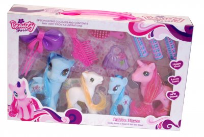 Pony, 4-pak figurer med tilbehør