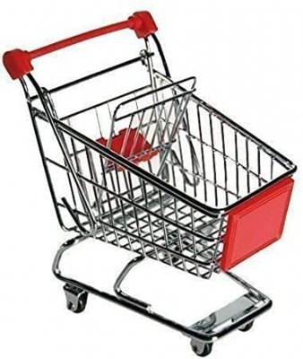 Mini indkøbskurv i metal 14x14cm