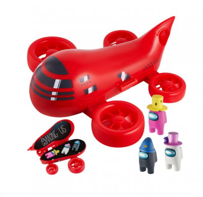 Among Us Airship-lektion med 3 Crewmate-figurer 20cm