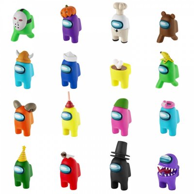 Among Us Crewmate Figurer med hatte 5-Pak