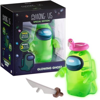 Among Us Crewmate ghost figur grøn Special Edition glød i mørket 12 cm