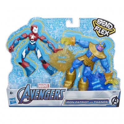 Marvel Avengers Iron Patriot vs Thanos Bend & flex legetøjsfigurer