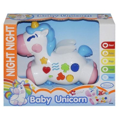 Baby Unicorn aktivitetslegetøj med lyd og lys