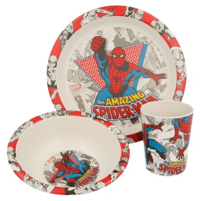 Spidermand, ECO bambus, Aftensmad, 3 dele