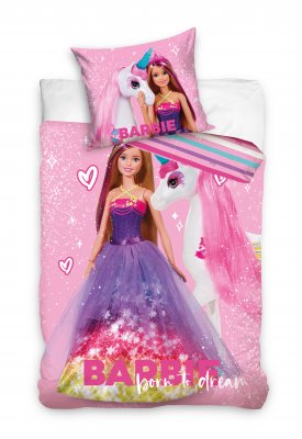 Barbie og Unicorn Sengetøj 150x210 cm