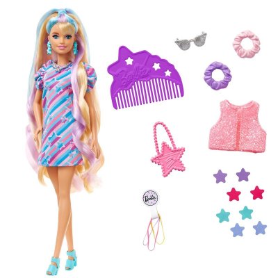 Barbie Totally Hair dukke Pink med tilbehør