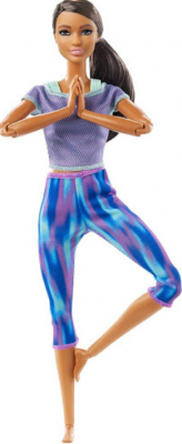 Barbie Yoga Dukke Blå