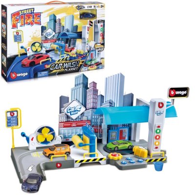 Bilvask med bil - Burago Street Fire 1:43