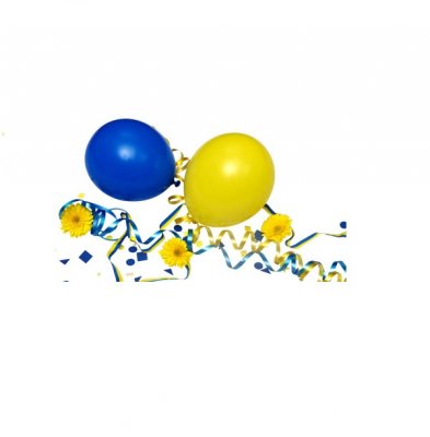 24-pack blå og gule balloner