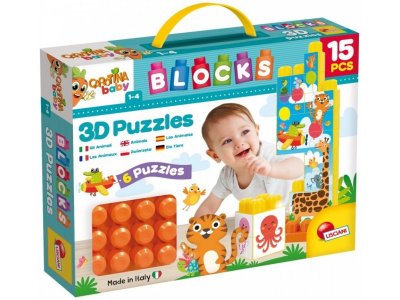 Blokke 3D puslespil 15 brikker