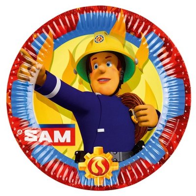 Brandmand Sam papirplader 8-pak 23cm