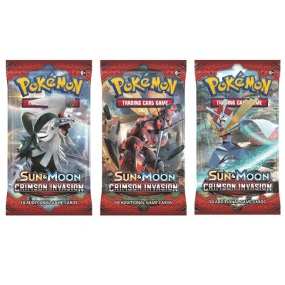 Pokemon Sun & Moon Crimson Invasion Booster samlekort 3-pack