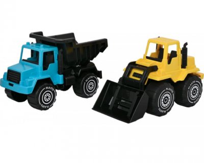 Plasto lastbil og frontlæsser